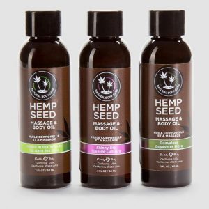 Earthly Body Hemp Seed Massage Oil Gift Set (3 x 1 fl. oz)