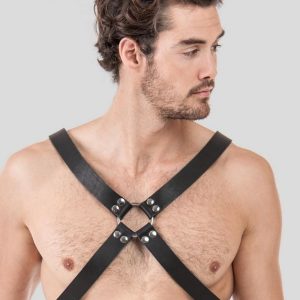DOMINIX Deluxe Leather Cross-Body Harness