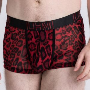 LHM Red Leopard Print Mesh Boxers